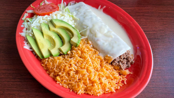 Burrito with rice